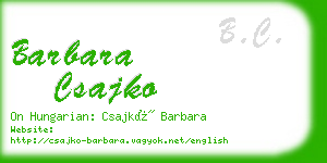 barbara csajko business card